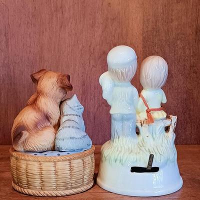 LOT 27A: MCM Metal San Francisco Bridge Music Box, EJB Swiss Farmhouse Music Box & More