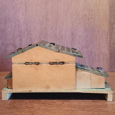 LOT 27A: MCM Metal San Francisco Bridge Music Box, EJB Swiss Farmhouse Music Box & More