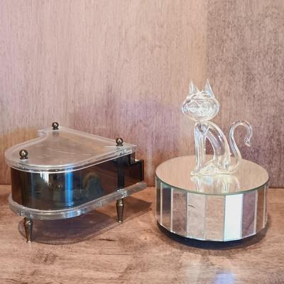 LOT 27A: MCM Metal San Francisco Bridge Music Box, EJB Swiss Farmhouse Music Box & More