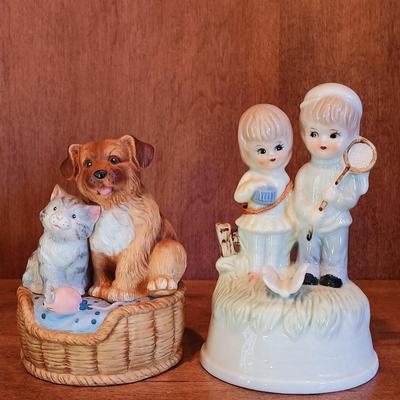 LOT 27A: MCM Metal San Francisco Bridge Music Box, EJB Swiss Farmhouse Music Box & More