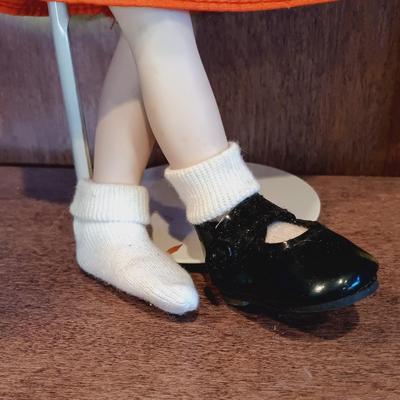 LOT 28A: Vintage Doll Collection- 1980 Moscow Olympics 'Misha', Hinged Leg Doll, Celluloid Football Player & More