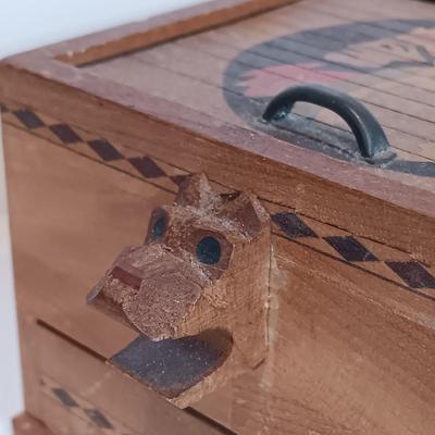 LOT 30A: Wood Cigarette Box, Cast Iron 'Drunk Man' Bottle Opener, Concorde Hip Flask & More