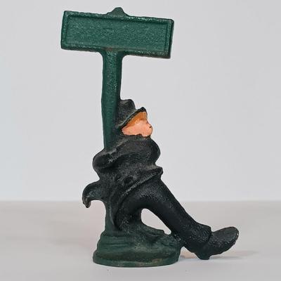 LOT 30A: Wood Cigarette Box, Cast Iron 'Drunk Man' Bottle Opener, Concorde Hip Flask & More