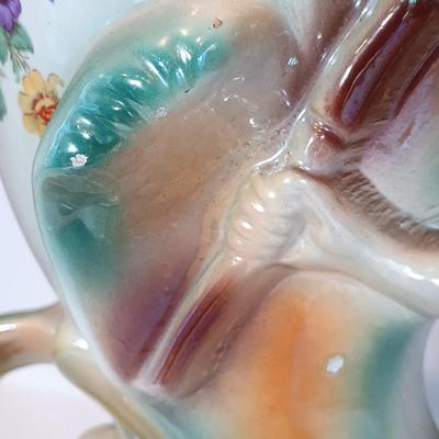 LOT 31A: Lustre Ware Fisherman Vase, Persian Miniatures Book, Vintage Tourist Dolls & Mini Basket