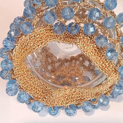 LOT 32A: Brass Unicorn Trivet, Pink is for Hope Unicorn, Cobalt Blue Half-Moon Art Glass & More