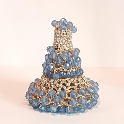 LOT 32A: Brass Unicorn Trivet, Pink is for Hope Unicorn, Cobalt Blue Half-Moon Art Glass & More