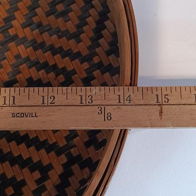 LOT 34A: An Assortment of Rocks and Fossils with Woven Flat Basket