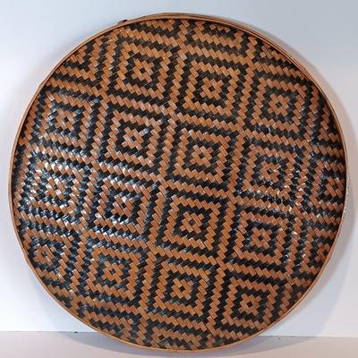 LOT 34A: An Assortment of Rocks and Fossils with Woven Flat Basket