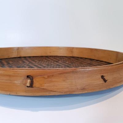 LOT 34A: An Assortment of Rocks and Fossils with Woven Flat Basket