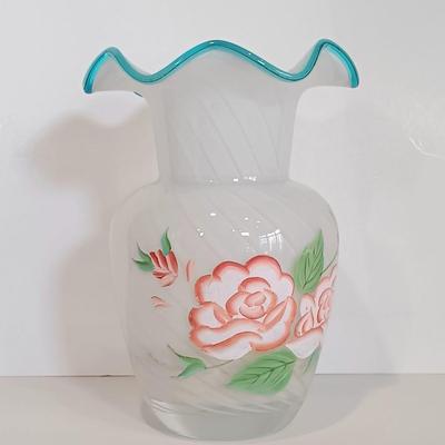 LOT 37A: Wedgewood Blue Jasperware Pin Dish, Lefton Hand Vase, Crystal Sandwich Tray & More