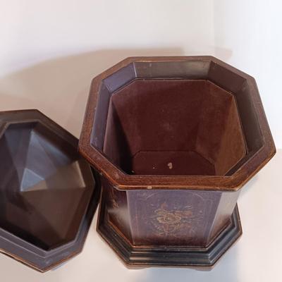 LOT 38A: Royal Sealy Candy Dish, Wood Lidded Box, Carnival Glass Dish & More