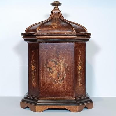 LOT 38A: Royal Sealy Candy Dish, Wood Lidded Box, Carnival Glass Dish & More