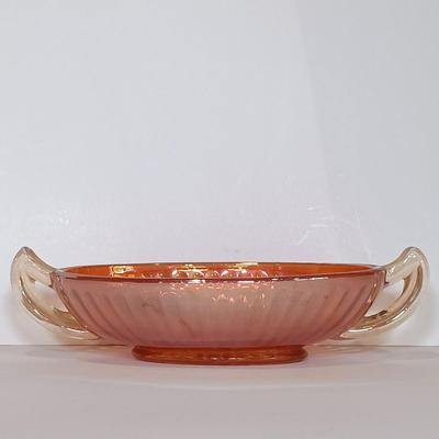 LOT 38A: Royal Sealy Candy Dish, Wood Lidded Box, Carnival Glass Dish & More