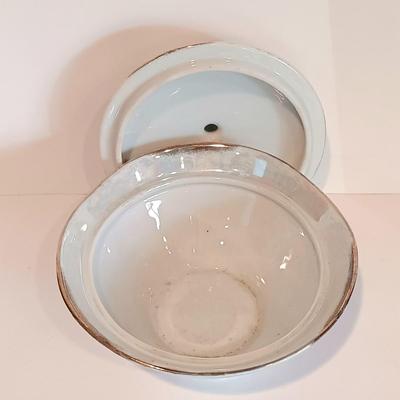 LOT 38A: Royal Sealy Candy Dish, Wood Lidded Box, Carnival Glass Dish & More