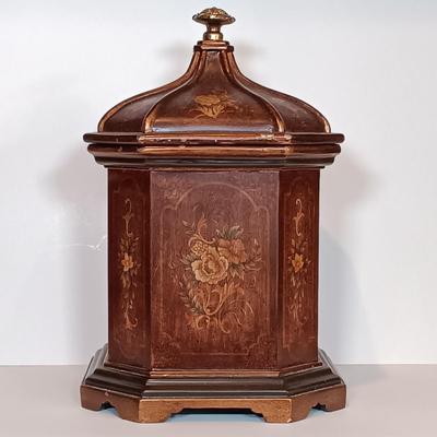 LOT 38A: Royal Sealy Candy Dish, Wood Lidded Box, Carnival Glass Dish & More