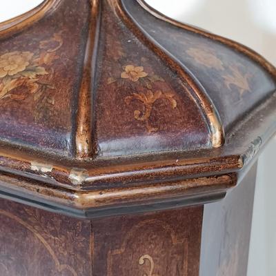 LOT 38A: Royal Sealy Candy Dish, Wood Lidded Box, Carnival Glass Dish & More