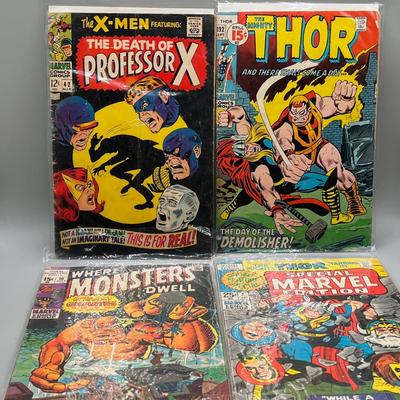 LOT 51B: Vintage Silver / Bronze Age Marvel Comics Comic Books - X-Men, Thor and More