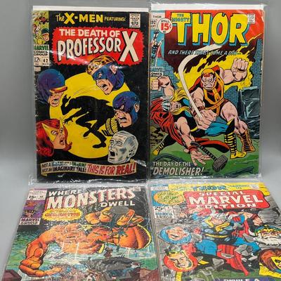 LOT 51B: Vintage Silver / Bronze Age Marvel Comics Comic Books - X-Men, Thor and More