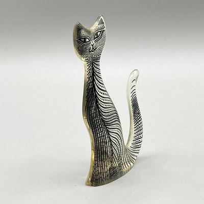 LOT 52C: Vintage Mid Century 1960s Lucite Cat Figurines - Abraham Palatnik - Brazil