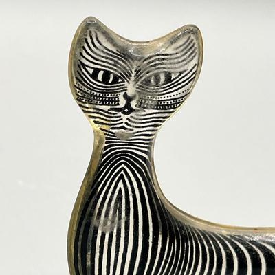 LOT 52C: Vintage Mid Century 1960s Lucite Cat Figurines - Abraham Palatnik - Brazil