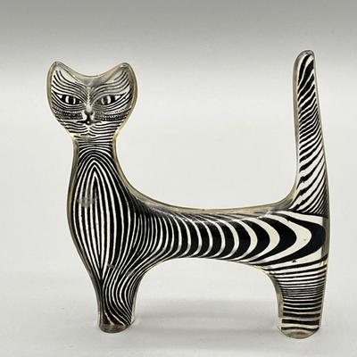 LOT 52C: Vintage Mid Century 1960s Lucite Cat Figurines - Abraham Palatnik - Brazil