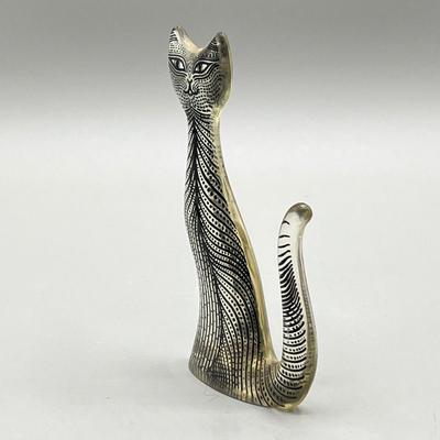 LOT 52C: Vintage Mid Century 1960s Lucite Cat Figurines - Abraham Palatnik - Brazil