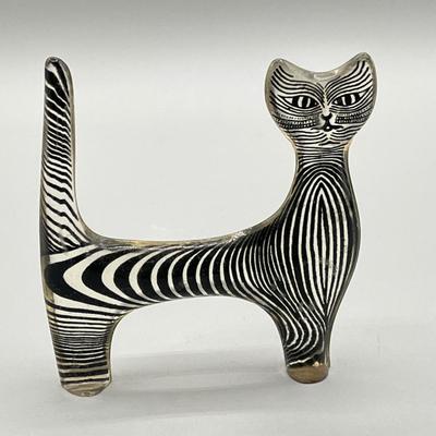 LOT 52C: Vintage Mid Century 1960s Lucite Cat Figurines - Abraham Palatnik - Brazil