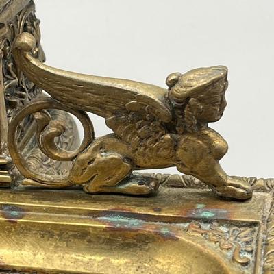 LOT 56C: Antique Brass Inkwell