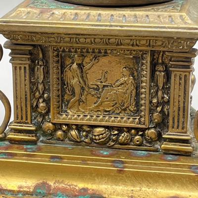 LOT 56C: Antique Brass Inkwell