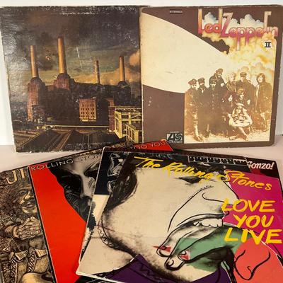 LOT 59C: Vintage Vinyl Record Albums - Rolling Stones, Pink Floyd, Led Zeppelin & more