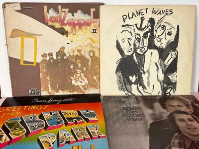 LOT 60C: Bruce Springsteen, The Band, Led Zeppelin and More- Vintage Vinyl Record Albums