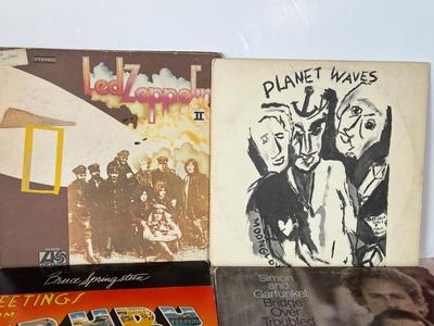 LOT 60C: Bruce Springsteen, The Band, Led Zeppelin and More- Vintage Vinyl Record Albums