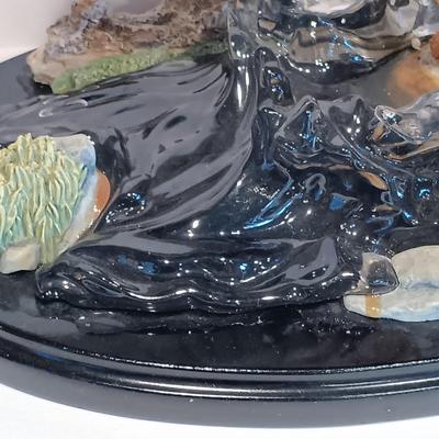 LOT 122A: Al Pisano Giraffe Mirror with Lenox River of the Tiger, Ceramic Elephant Door Knobs & More