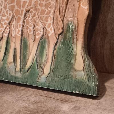 LOT 122A: Al Pisano Giraffe Mirror with Lenox River of the Tiger, Ceramic Elephant Door Knobs & More