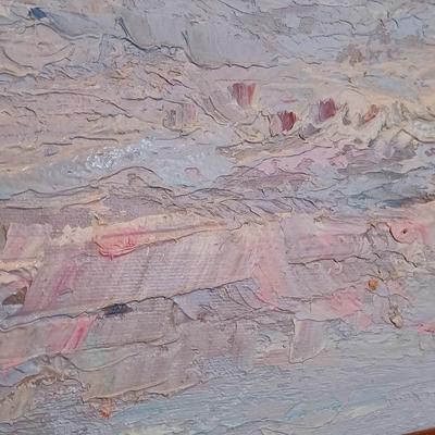 LOT 123A: Marie Charlot 'Figures on Beach' Oil Painting