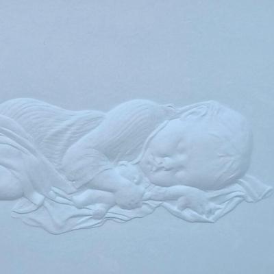 LOT 124A: Signed and Numbered Cast Paper 'Sleeping Child' Art Relief