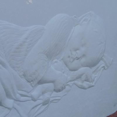 LOT 124A: Signed and Numbered Cast Paper 'Sleeping Child' Art Relief