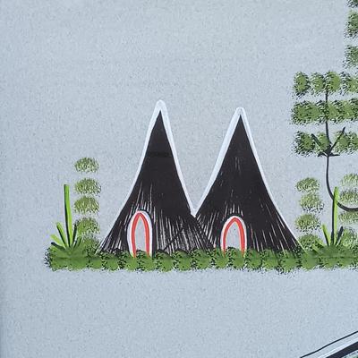 LOT 125A: Vintage Endaï Congolese Folk Art Painting