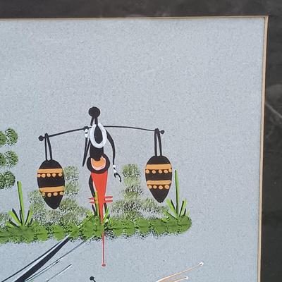 LOT 125A: Vintage Endaï Congolese Folk Art Painting