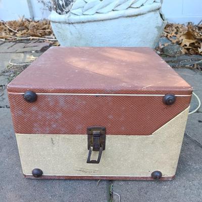 LOT 126A: RCA Victor Model 8 Record Player with Vintage Records, Grateful Dead Book & Ticket Stubs 80s Bruce Springsteen and The...