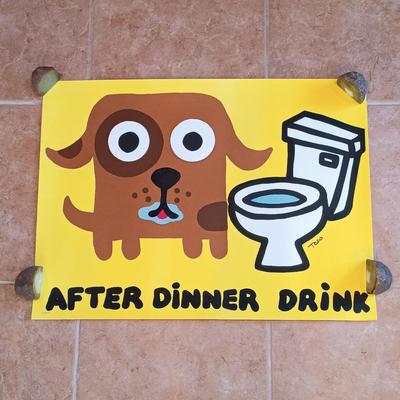 LOT 130A: Limited Edition Todd Goldman 'After Dinner Drink' Signed and Numbered Lithograph w/ COA