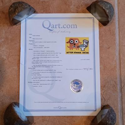 LOT 130A: Limited Edition Todd Goldman 'After Dinner Drink' Signed and Numbered Lithograph w/ COA