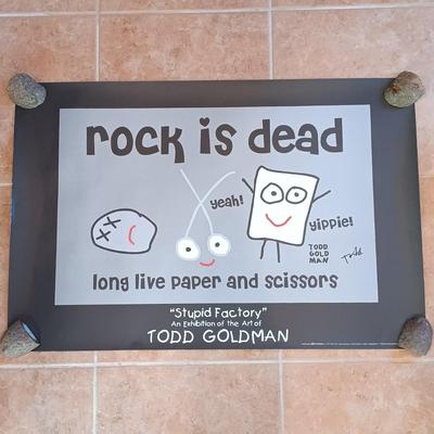 LOT 132A: Todd Goldman 'Rock is Dead' Signed Gallery Print