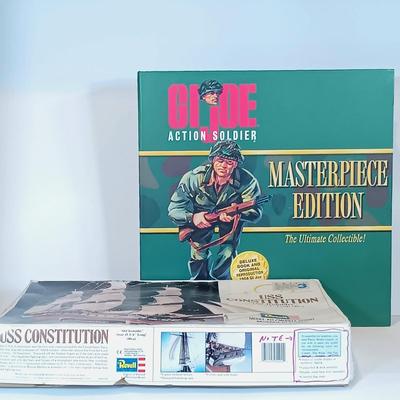 LOT 134A: 1996 GI Joe Masterpiece Edition with Revell USS Constitution Model Kit