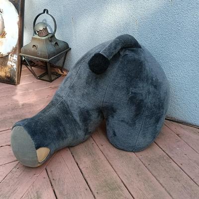 LOT 138A: Dianne Shapiro Soft Sculpture Plush Elephant Front and Back