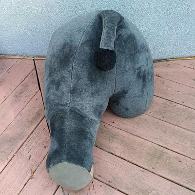 LOT 138A: Dianne Shapiro Soft Sculpture Plush Elephant Front and Back