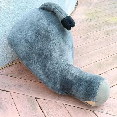 LOT 138A: Dianne Shapiro Soft Sculpture Plush Elephant Front and Back