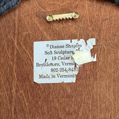 LOT 138A: Dianne Shapiro Soft Sculpture Plush Elephant Front and Back