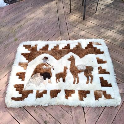 LOT 139A: Alpaca Wool Rug 58" x 42"