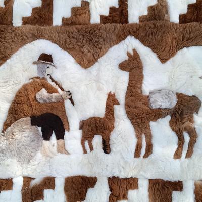 LOT 139A: Alpaca Wool Rug 58" x 42"